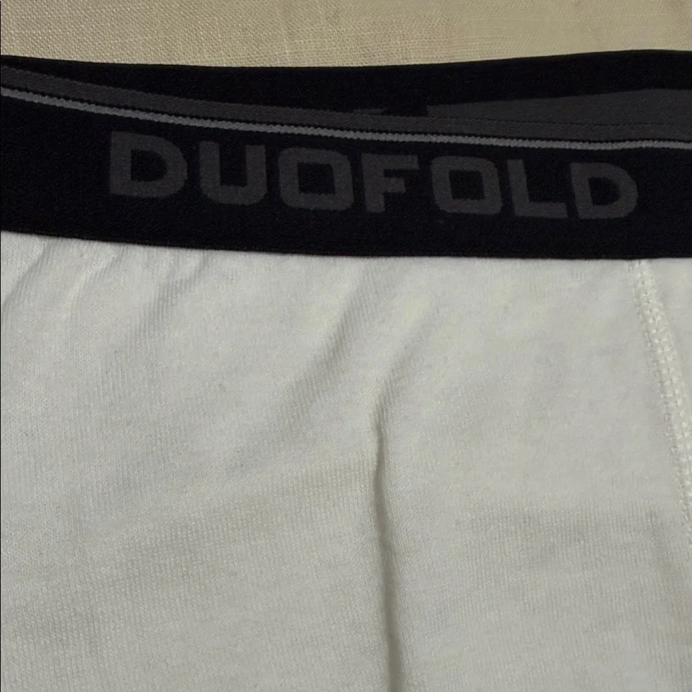 Duofold Set of Two Men's Gray & White Thermal Pants, Long Johns, Size XL.